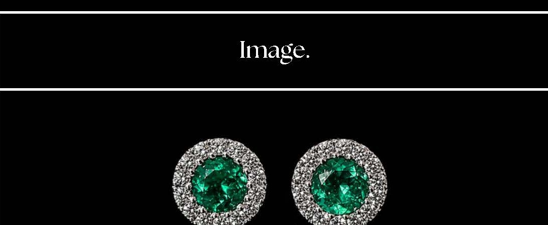 Mini Emerald Halo Diamond Stud Aretes in White Gold